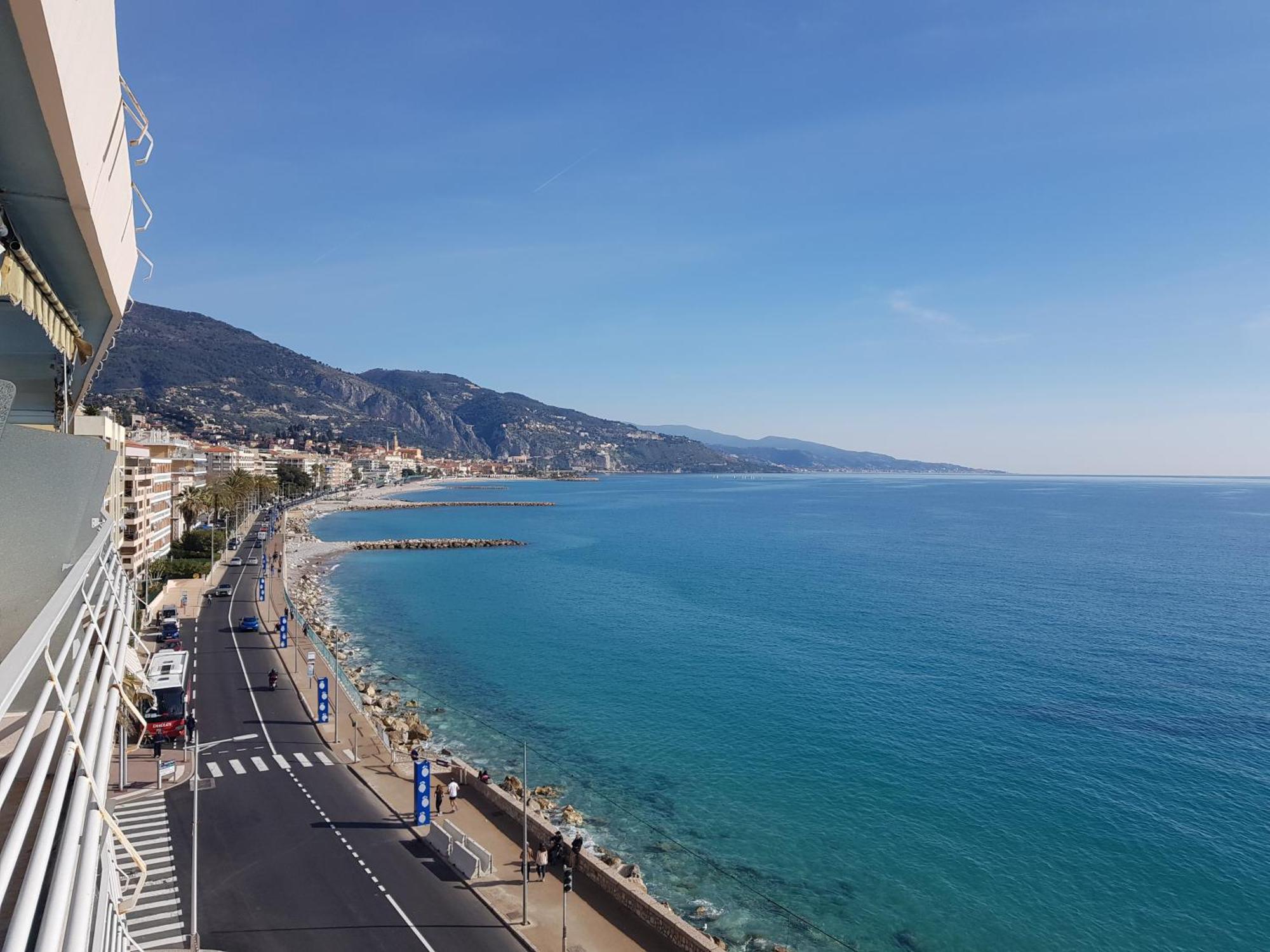 Menton Front Bord De Mer Cote D'Azur Florentina Sea View French Riviera Proche Monaco Montecarlo Superb Studio Exterior photo